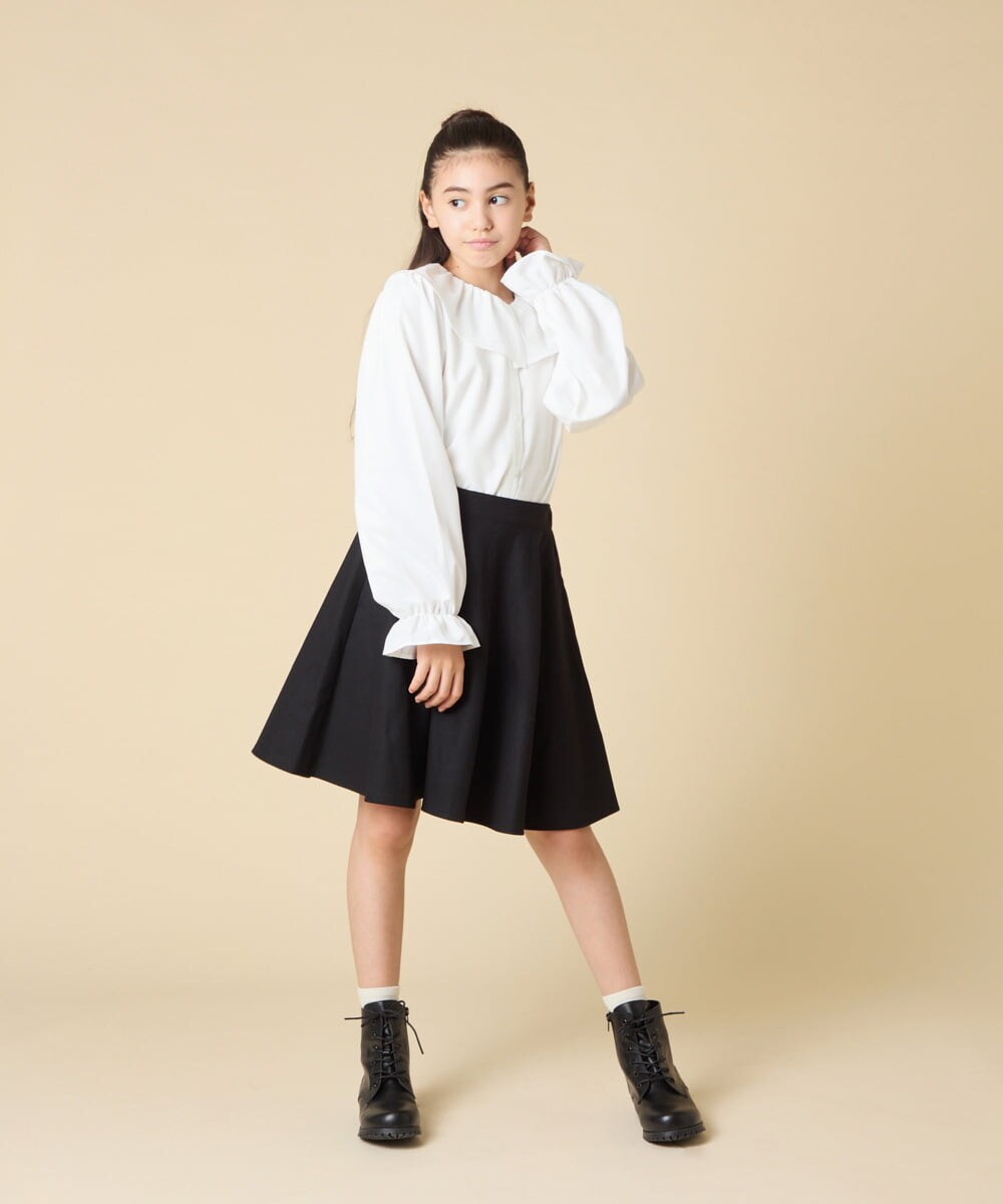 KJHAD40034 a.v.v KIDS(アー・ヴェ・ヴェ) [120-160]アソートフレアスカート ネイビー