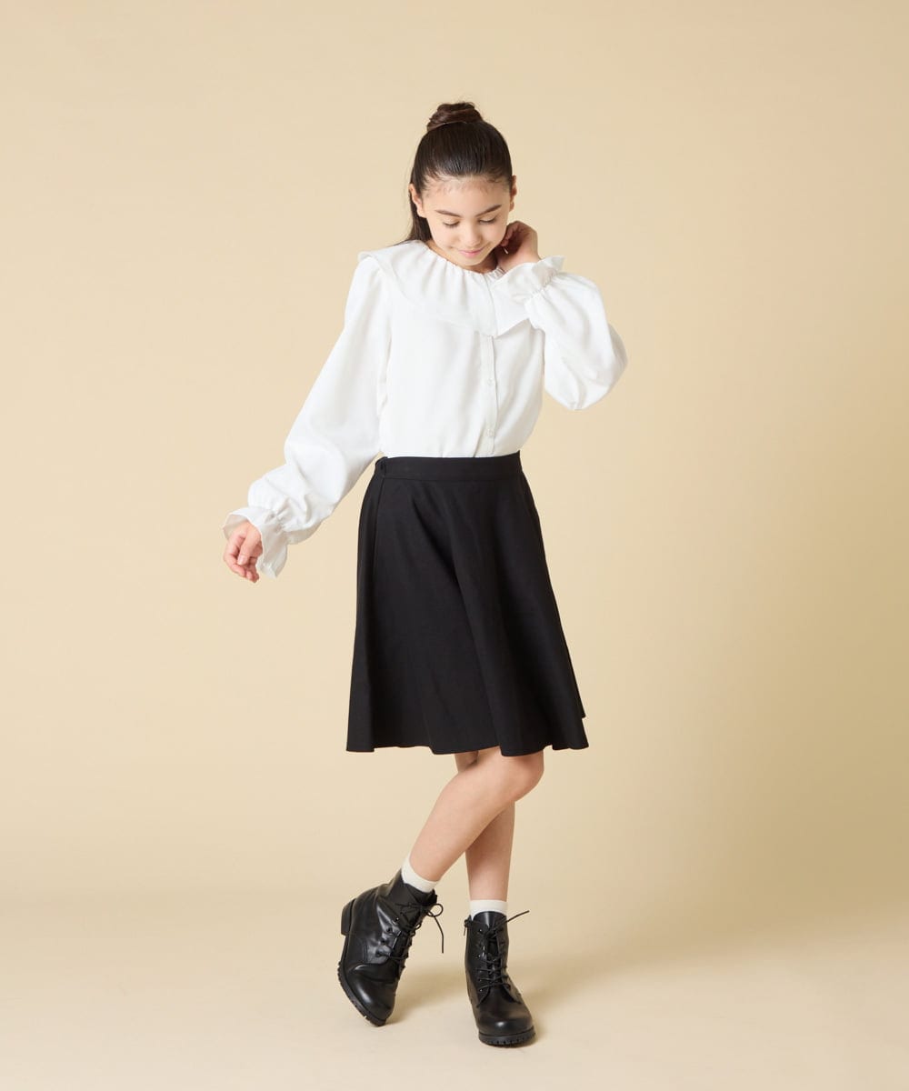 KJHAD40034 a.v.v KIDS(アー・ヴェ・ヴェ) [120-160]アソートフレアスカート ネイビー