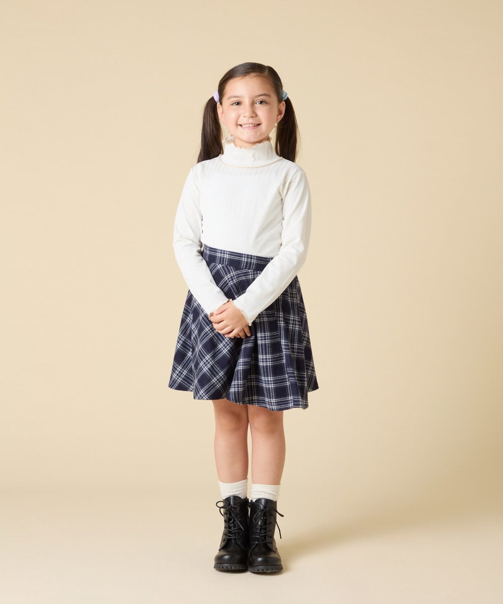 KJHAD40034 a.v.v KIDS(アー・ヴェ・ヴェ) [120-160]アソートフレアスカート ネイビー