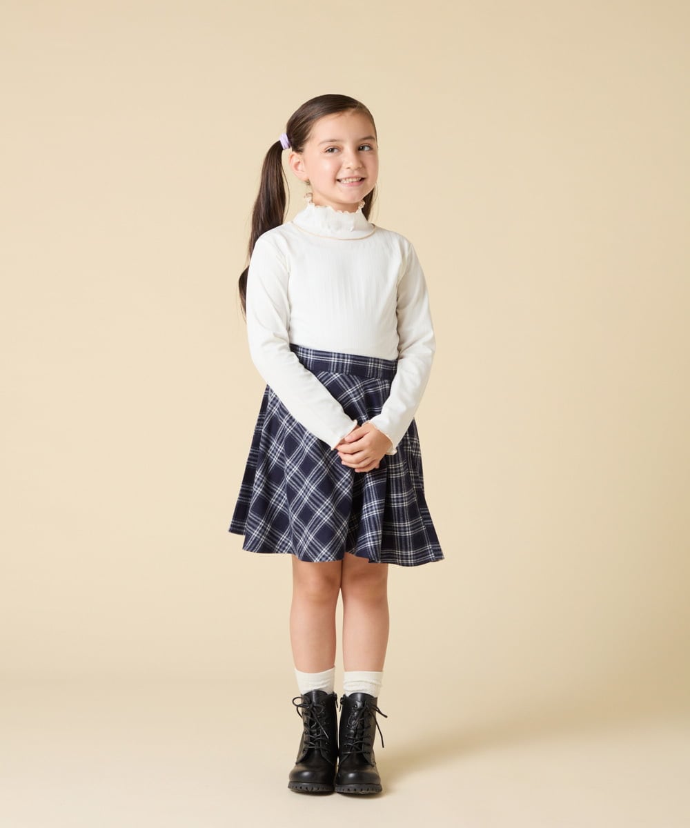 KJHAD40034 a.v.v KIDS(アー・ヴェ・ヴェ) [120-160]アソートフレアスカート ネイビー