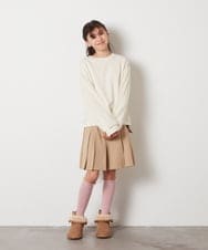 KJHBB01034 a.v.v KIDS(アー・ヴェ・ヴェ) [140-150]サイドレースアップスカート ラベンダー