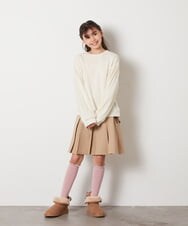 KJHBC01039 a.v.v KIDS(アー・ヴェ・ヴェ) [160]サイドレースアップスカート ベージュ