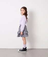 KJHED80039 a.v.v KIDS(アー・ヴェ・ヴェ) [110-150]ギンガムフリルスカート ブラック