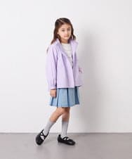 KJHFD30039 a.v.v KIDS(アー・ヴェ・ヴェ) [120-160]ビジューデニムプリーツスカート ライトブルー