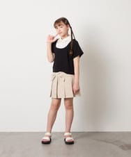 KJHGD55039 a.v.v KIDS(アー・ヴェ・ヴェ) [120-160]リボンプリーツスカート ベージュ