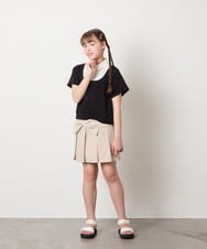 KJHGD55039 a.v.v KIDS(アー・ヴェ・ヴェ) [120-160]リボンプリーツスカート ベージュ
