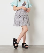 KJHGD55039 a.v.v KIDS(アー・ヴェ・ヴェ) [120-160]リボンプリーツスカート ライトグレー