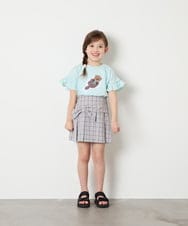 KJHGD55039 a.v.v KIDS(アー・ヴェ・ヴェ) [120-160]リボンプリーツスカート ライトグレー