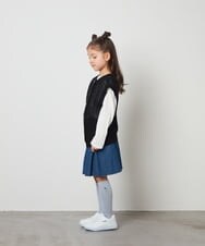 KJHGS01019 a.v.v KIDS(アー・ヴェ・ヴェ) [100-130]タックフレアスカート デニム