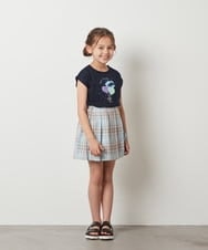 KJHGS02029 a.v.v KIDS(アー・ヴェ・ヴェ) [110-130]チェックプリーツスカート ピンク