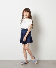 KJHHS05029 a.v.v KIDS(アー・ヴェ・ヴェ) [100-130]サテンプリーツミニスカート ネイビー