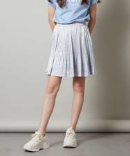 KJHHS05029 a.v.v KIDS(アー・ヴェ・ヴェ) [100-130]サテンプリーツミニスカート ネイビー