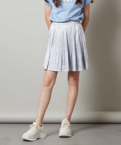 KJHHT05034 a.v.v KIDS [140-150]サテンプリーツミニスカート
