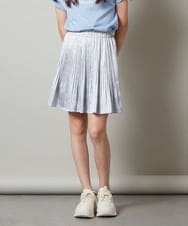 KJHHT05034 a.v.v KIDS(アー・ヴェ・ヴェ) [140-150]サテンプリーツミニスカート ライトグレー
