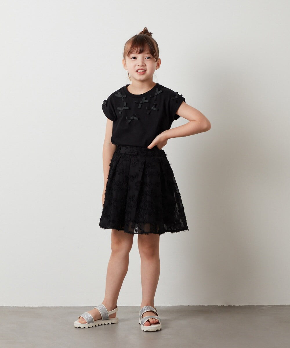 KJHHT20034 a.v.v KIDS(アー・ヴェ・ヴェ) [140-150]【セットアップ対応】アソートフレアスカート ブラック