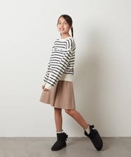 KJHJT32029 a.v.v KIDS(アー・ヴェ・ヴェ) [140-150]アソートフレアスカート ネイビーチェック