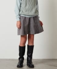 KJHLS61029 a.v.v KIDS(アー・ヴェ・ヴェ) [100-130]【残りわずか】プリーツミニスカート グレー