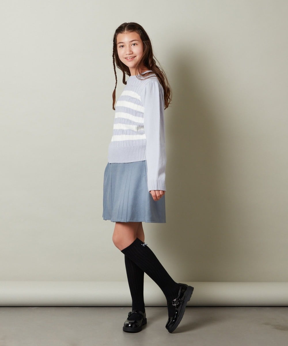 KJHLS61029 a.v.v KIDS(アー・ヴェ・ヴェ) [100-130]【残りわずか】プリーツミニスカート ブラック