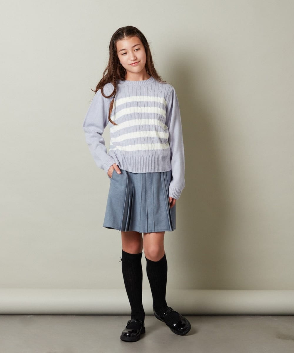 KJHLS61029 a.v.v KIDS(アー・ヴェ・ヴェ) [100-130]【残りわずか】プリーツミニスカート ブラック