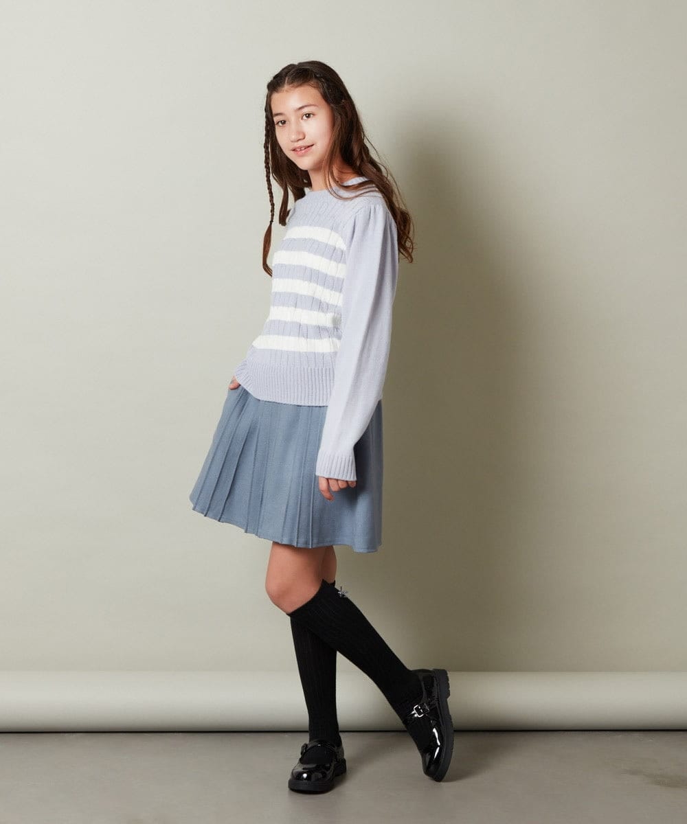 KJHLS61029 a.v.v KIDS(アー・ヴェ・ヴェ) [100-130]【残りわずか】プリーツミニスカート ブラック