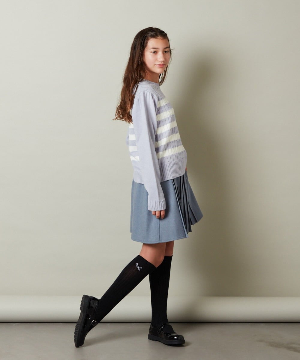KJHLS61029 a.v.v KIDS(アー・ヴェ・ヴェ) [100-130]【残りわずか】プリーツミニスカート ブラック