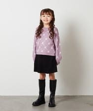 KJHLS61029 a.v.v KIDS(アー・ヴェ・ヴェ) [100-130]【残りわずか】プリーツミニスカート ブラック