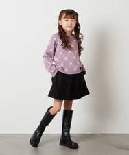 KJHLS61029 a.v.v KIDS(アー・ヴェ・ヴェ) [100-130]【残りわずか】プリーツミニスカート ブラック