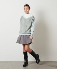 KJHLS61029 a.v.v KIDS(アー・ヴェ・ヴェ) [100-130]【残りわずか】プリーツミニスカート ブラック