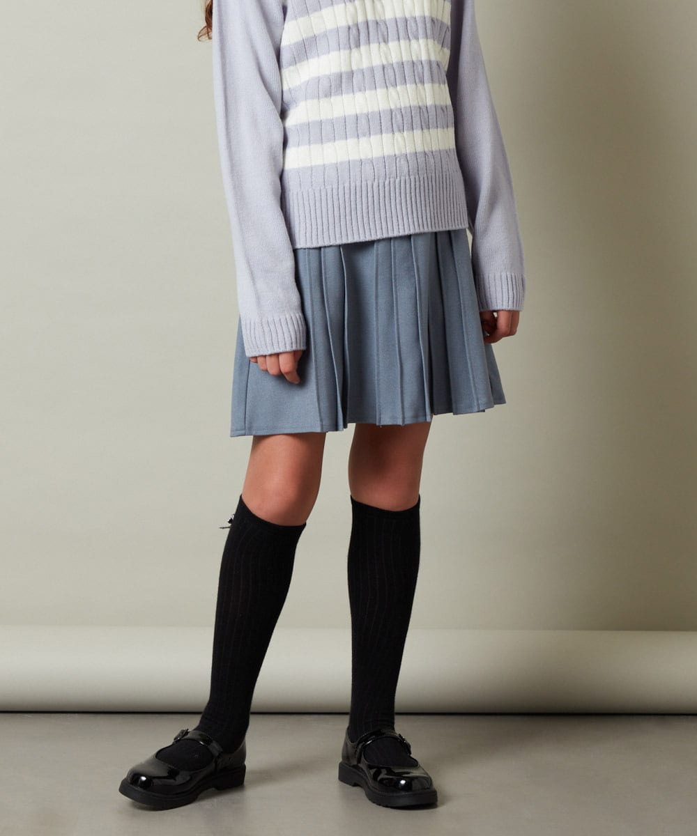 KJHLS61029 a.v.v KIDS(アー・ヴェ・ヴェ) [100-130]【残りわずか】プリーツミニスカート ブラック