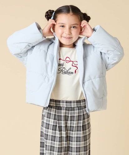 KJJAD02069 a.v.v KIDS [100-160]【フード取り外し可能/お家で洗える】中綿ショートブルゾン