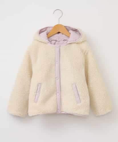 KJJAL01074 a.v.v KIDS [160]【洗える】リバーシブルボアジャケット[WEB限定サイズ]