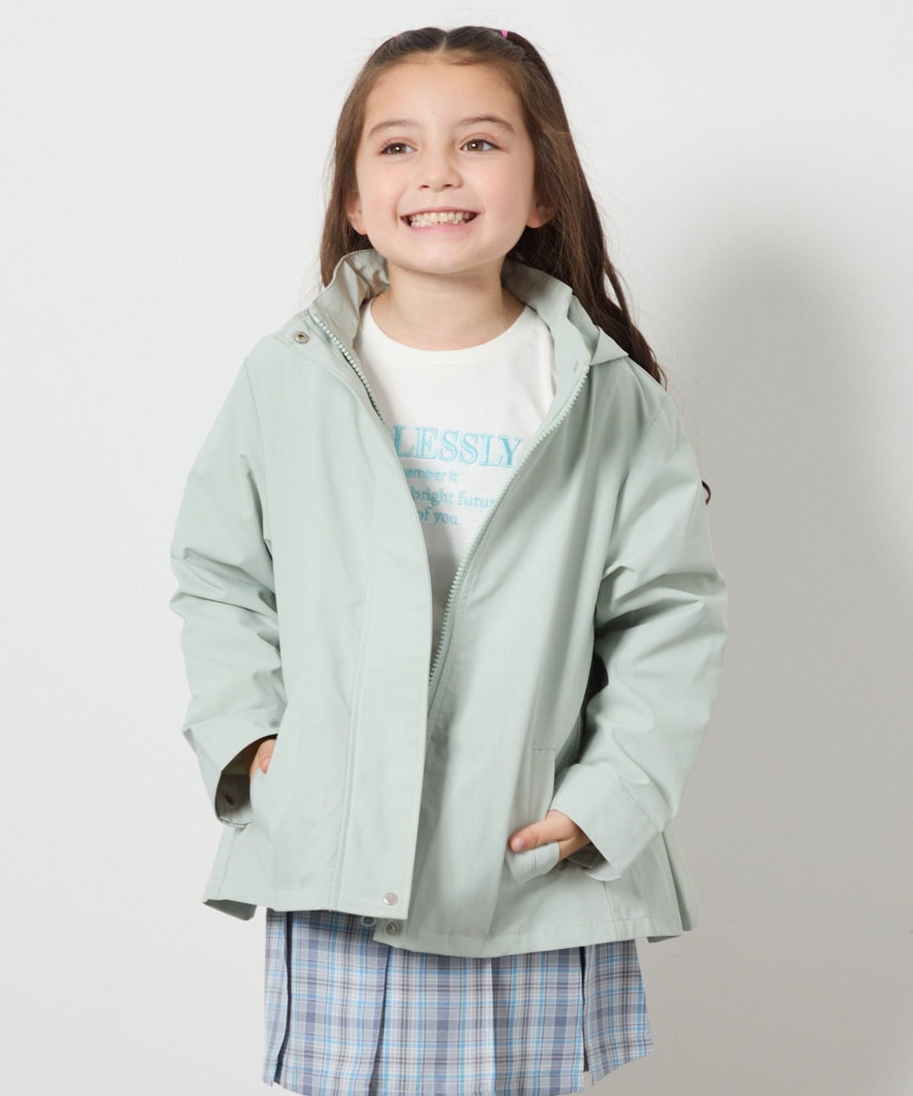 KJJEA21054 a.v.v KIDS(アー・ヴェ・ヴェ) [100-130]【撥水加工/洗濯機で洗える】バックタックブルゾン グリーン