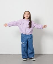 KJJEA33059 a.v.v KIDS(アー・ヴェ・ヴェ) [120-130]リボンブルゾン ラベンダー