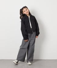 KJJEA33059 a.v.v KIDS(アー・ヴェ・ヴェ) [120-130]リボンブルゾン ラベンダー