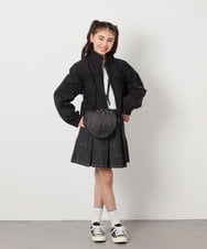 KJJEA33059 a.v.v KIDS(アー・ヴェ・ヴェ) [120-130]リボンブルゾン ラベンダー