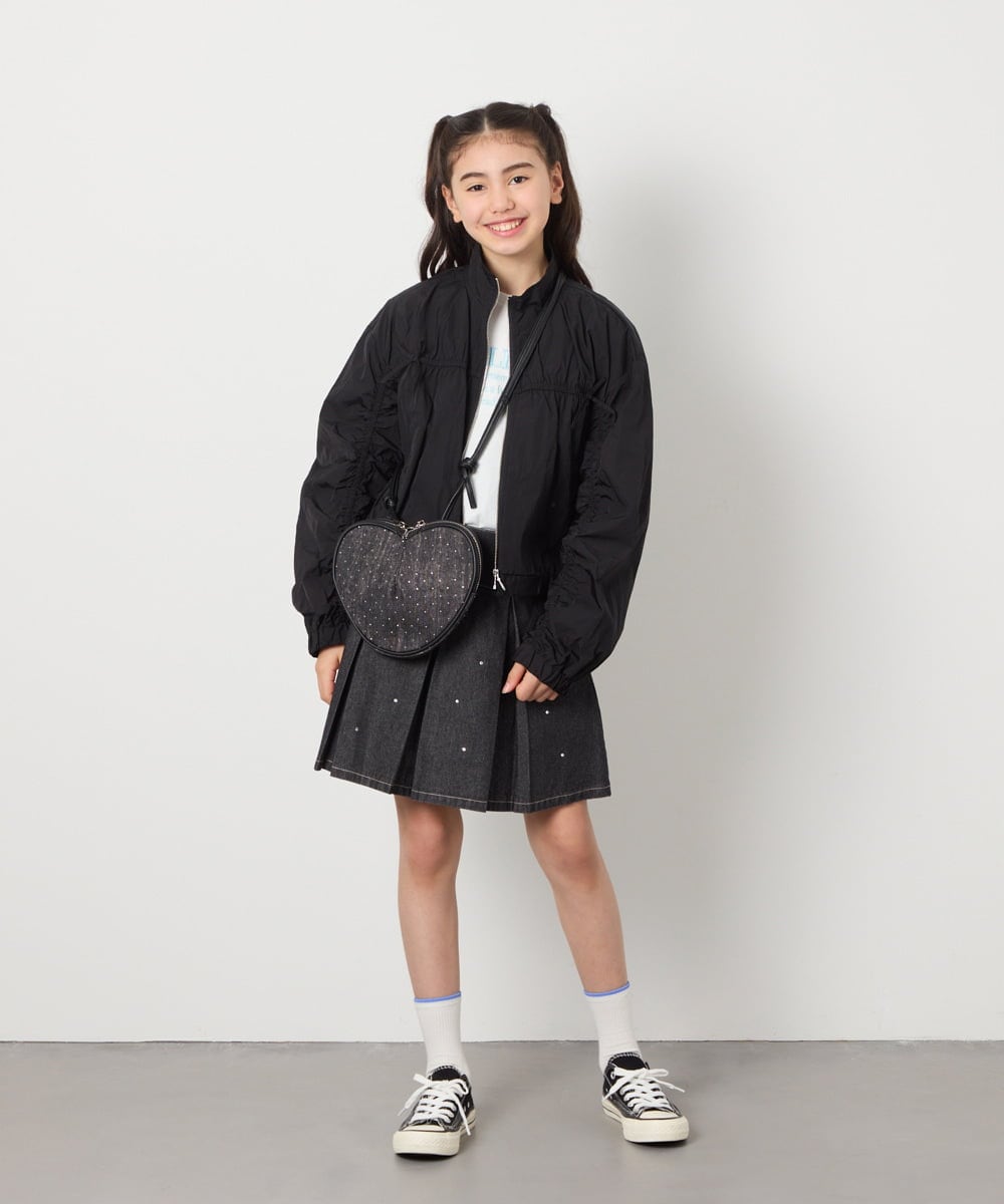 KJJEA33059 a.v.v KIDS(アー・ヴェ・ヴェ) [120-130]リボンブルゾン ラベンダー