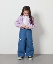 KJJEA33059 a.v.v KIDS(アー・ヴェ・ヴェ) [120-130]リボンブルゾン ラベンダー