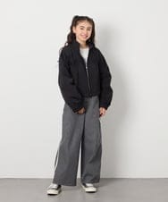 KJJEB33064 a.v.v KIDS(アー・ヴェ・ヴェ) [140-150]リボンブルゾン ラベンダー