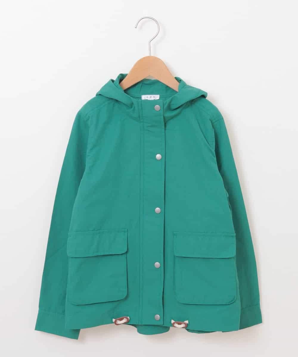 KJJEG01049 a.v.v KIDS(アー・ヴェ・ヴェ) [100-130]グログランマウンテンパーカー[WEB限定サイズ] グリーン