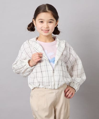 KJJFD40054 a.v.v KIDS [120-160]ドロストシアーチェックブルゾン