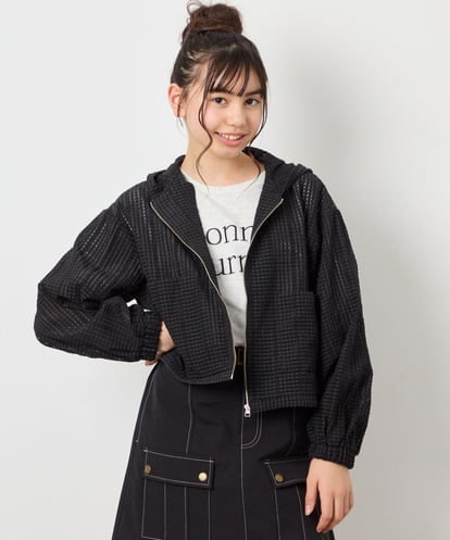 KJJFD40054 a.v.v KIDS [120-160]ドロストシアーチェックブルゾン