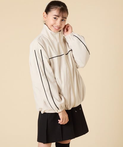 KJJJA40059 a.v.v KIDS [130-160]配色ラインギャザーブルゾン