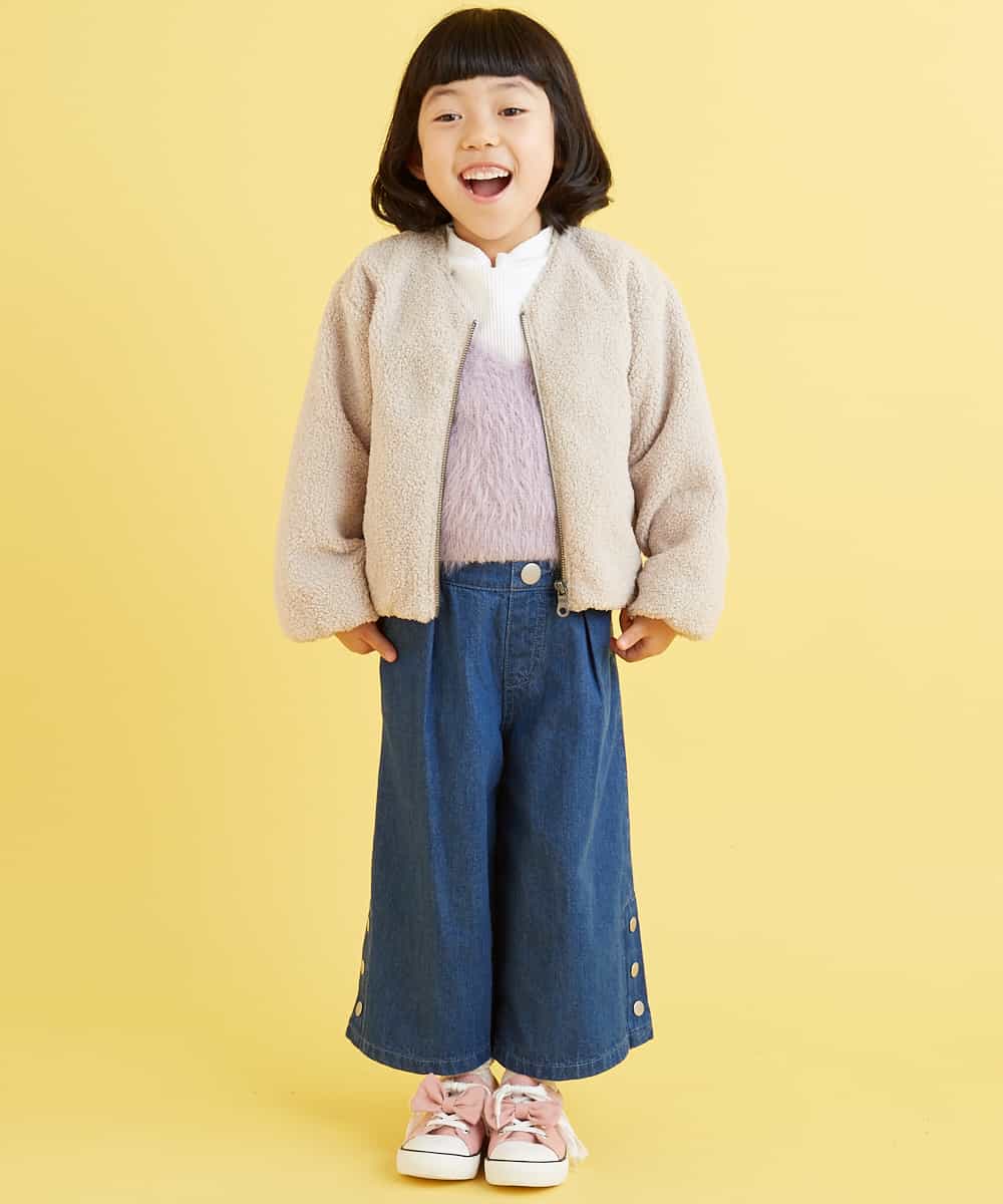 KJJKD04039 a.v.v KIDS(アー・ヴェ・ヴェ) [100-130]ショート丈ボアジャケット[WEB限定サイズ] ラベンダー