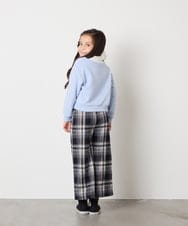 KJKAD01034 a.v.v KIDS(アー・ヴェ・ヴェ) [120-160]【クロップド丈】衿付きロゴトレーナー ライトブルー