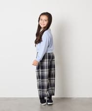 KJKAD01034 a.v.v KIDS(アー・ヴェ・ヴェ) [120-160]【クロップド丈】衿付きロゴトレーナー ライトブルー