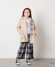KJKAD01034 a.v.v KIDS(アー・ヴェ・ヴェ) [120-160]【クロップド丈】衿付きロゴトレーナー ライトブルー
