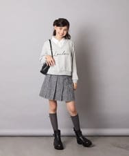 KJKAD01034 a.v.v KIDS(アー・ヴェ・ヴェ) [120-160]【クロップド丈】衿付きロゴトレーナー ライトブルー