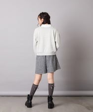 KJKAD01034 a.v.v KIDS(アー・ヴェ・ヴェ) [120-160]【クロップド丈】衿付きロゴトレーナー ライトブルー