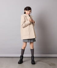 KJKAD01034 a.v.v KIDS(アー・ヴェ・ヴェ) [120-160]【クロップド丈】衿付きロゴトレーナー ライトブルー