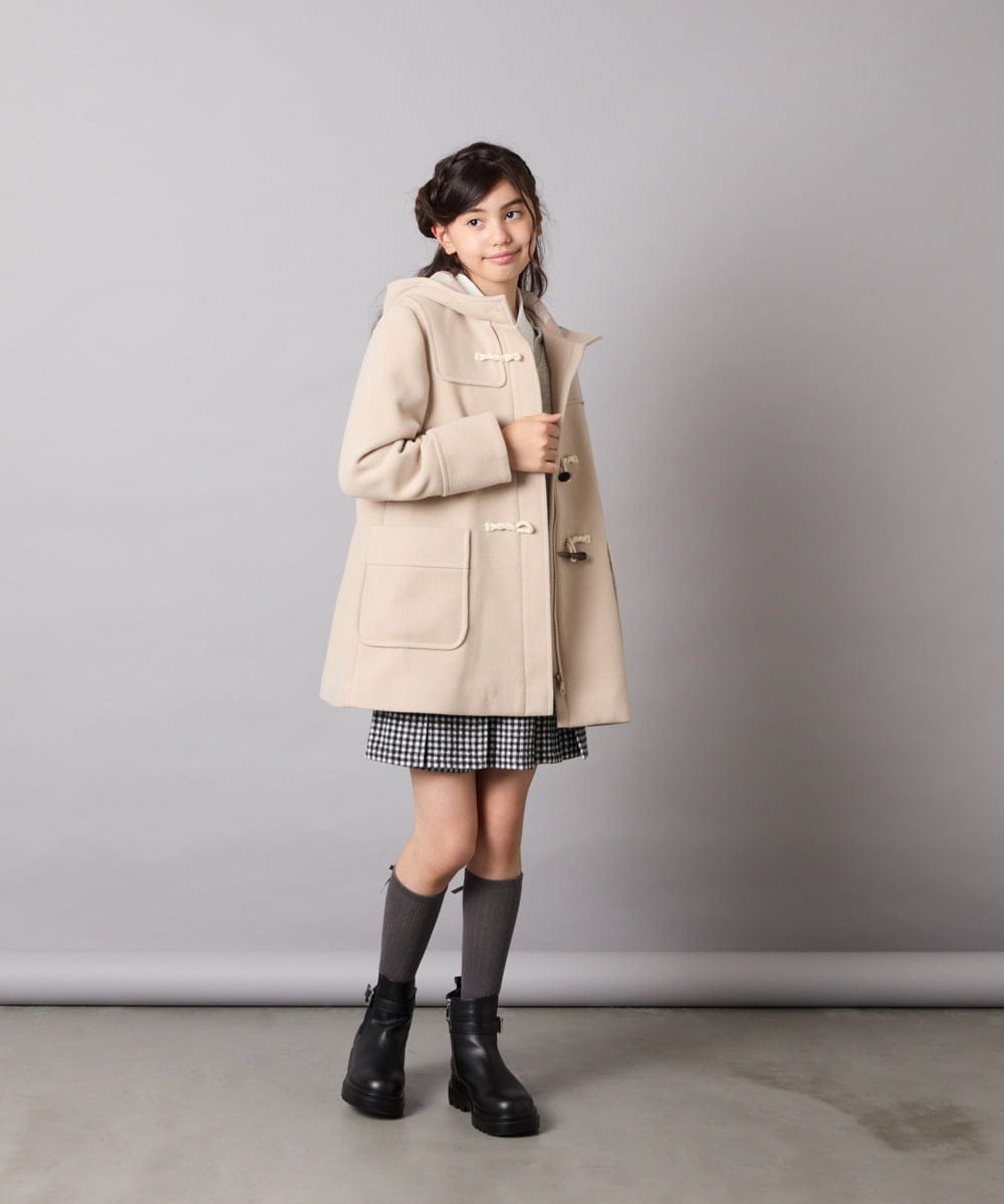 KJKAD01034 a.v.v KIDS(アー・ヴェ・ヴェ) [120-160]【クロップド丈】衿付きロゴトレーナー ライトブルー